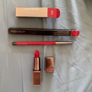 Combo red lipstick and lipliner Laura Mercier